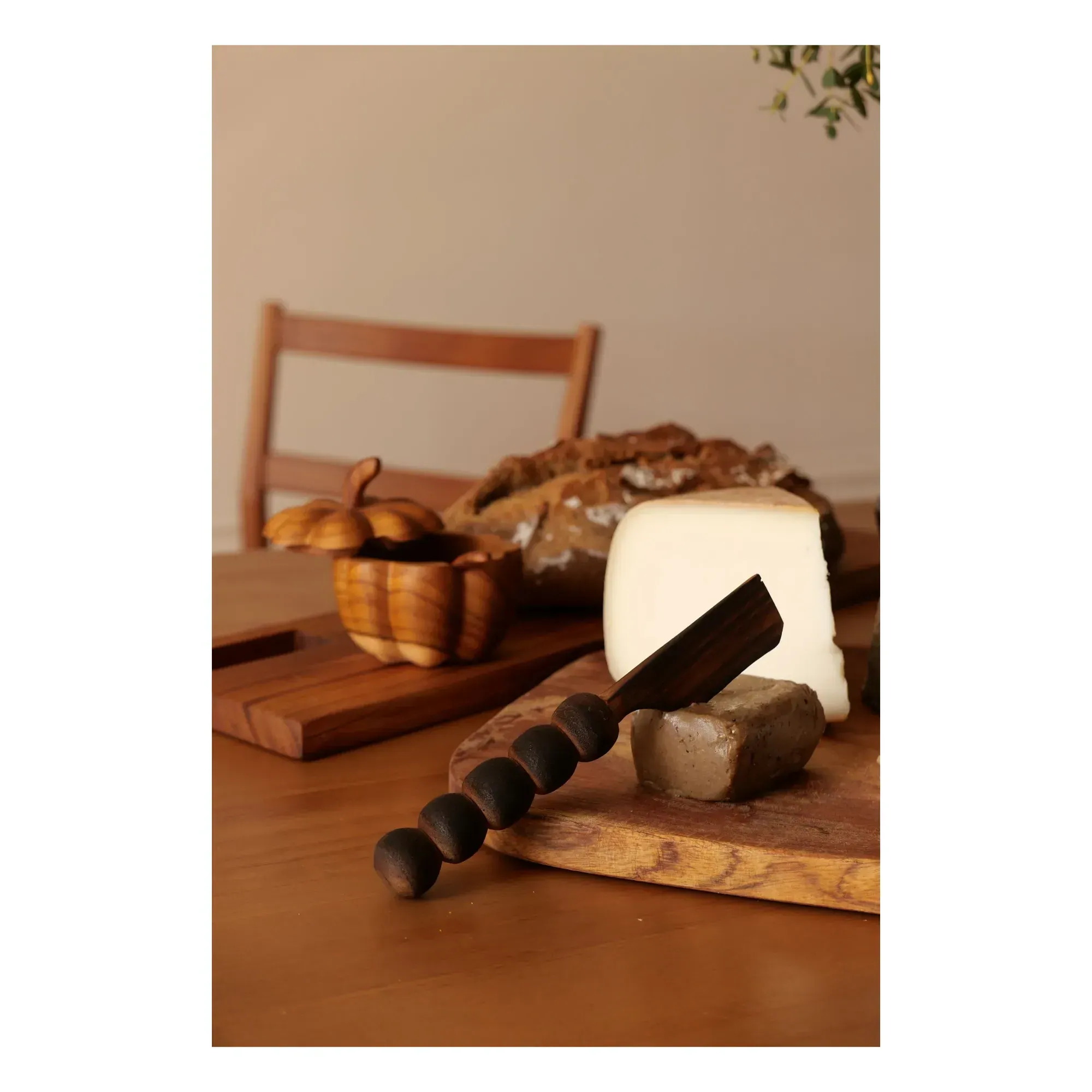 Woodmata Teak Wood Butter Knife - Burnt Finish alternate view