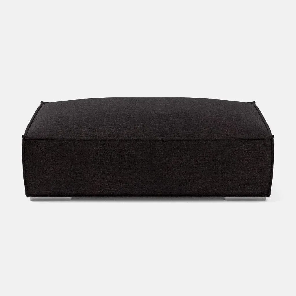 Broadgate Footstool - Iron Mountain, Textured Velvet product