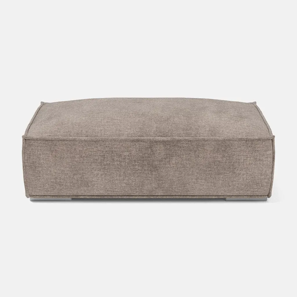 Broadgate Footstool - Taupe, Textured Velvet product