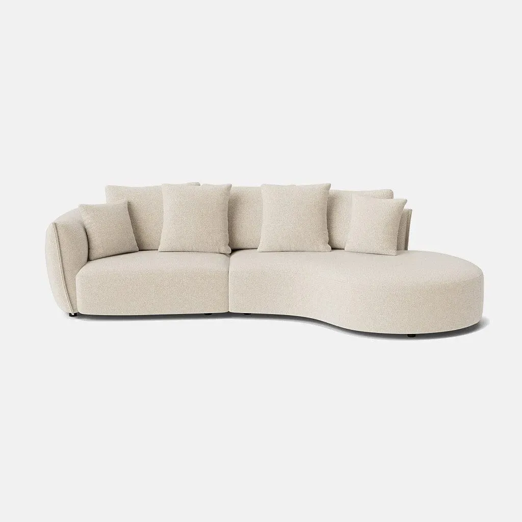 Carmen Left Medium Corner Sofa - Parchment Beige, Soft Woven product