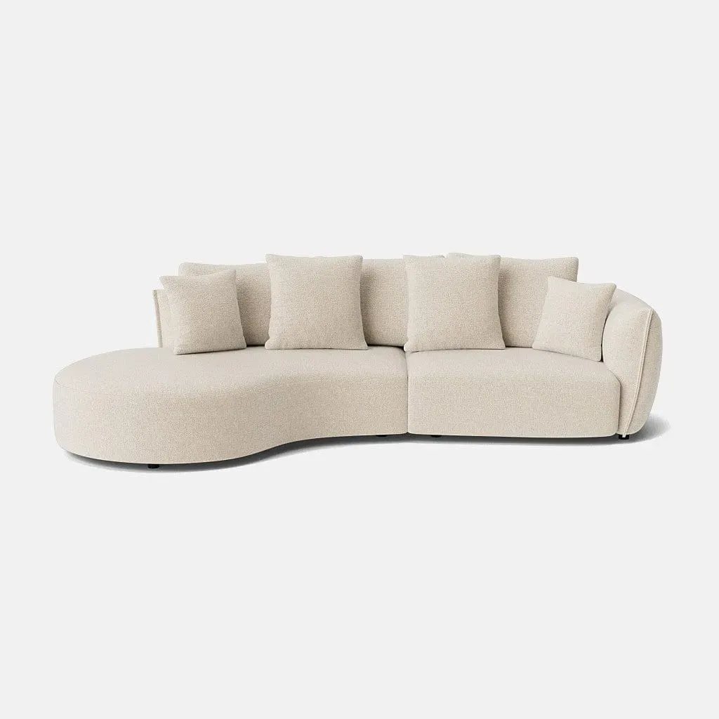 Carmen Right Medium Corner Sofa - Parchment Beige, Soft Woven product