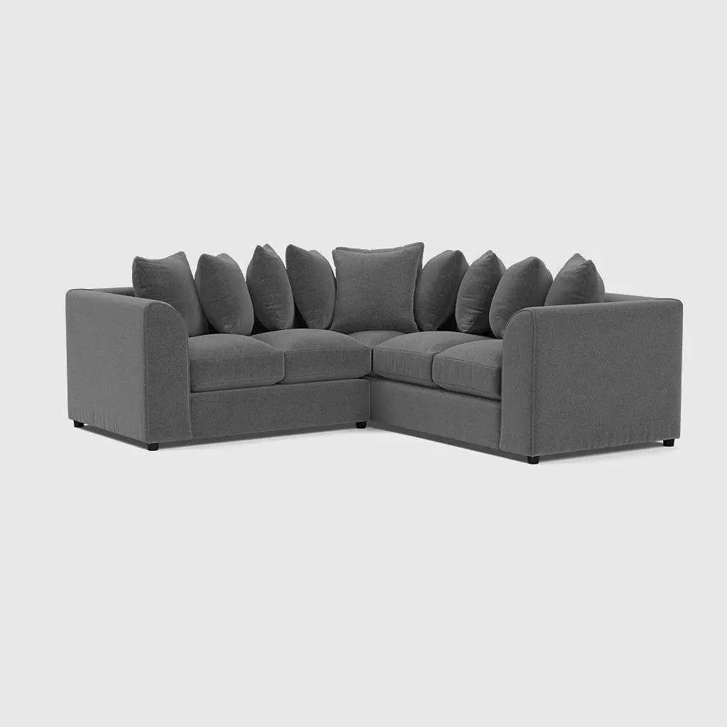 Chelsea Double Corner Sofa with Removable Arm - Charcoal Mist, Linen product
