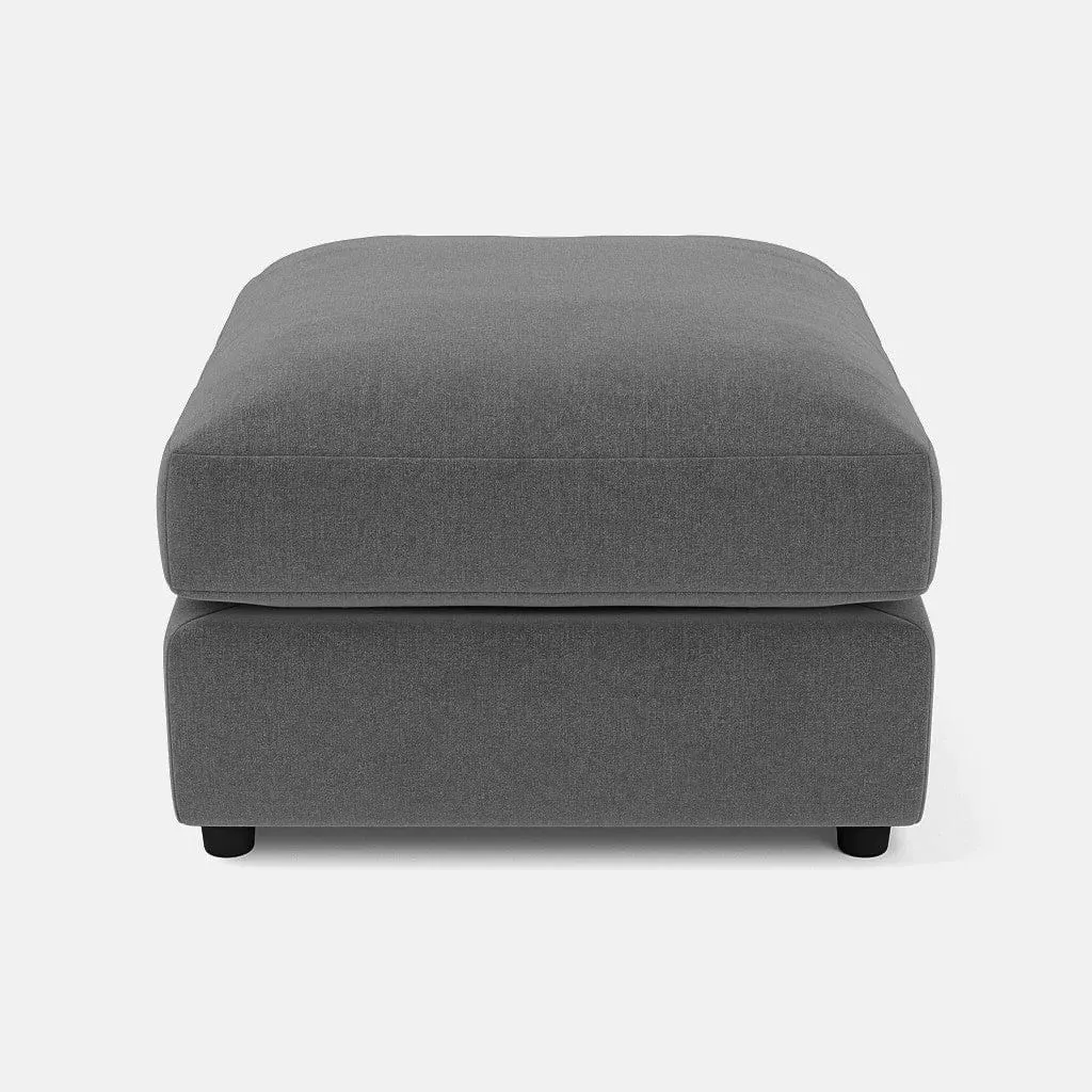 Chelsea Footstool - Charcoal Mist, Relaxed Linen product