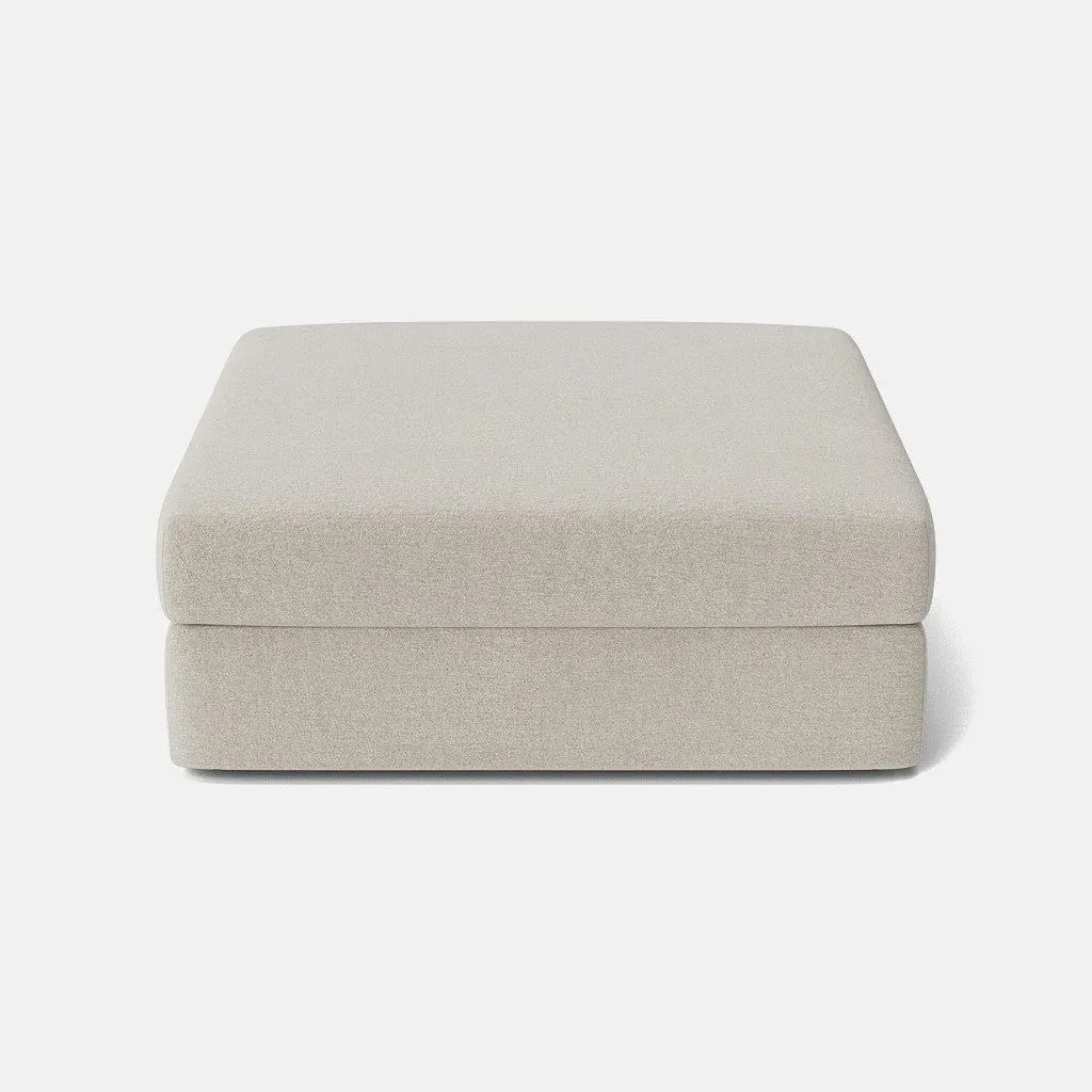Chesham Luxe Chenille Footstool - Vanilla Frost product