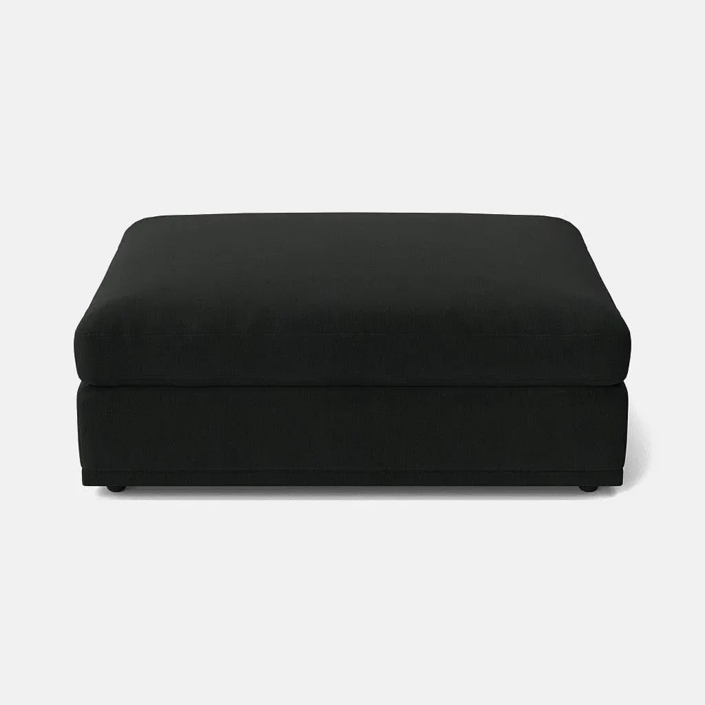 Edgware Luxe Chenille Footstool - Deep Charcoal product