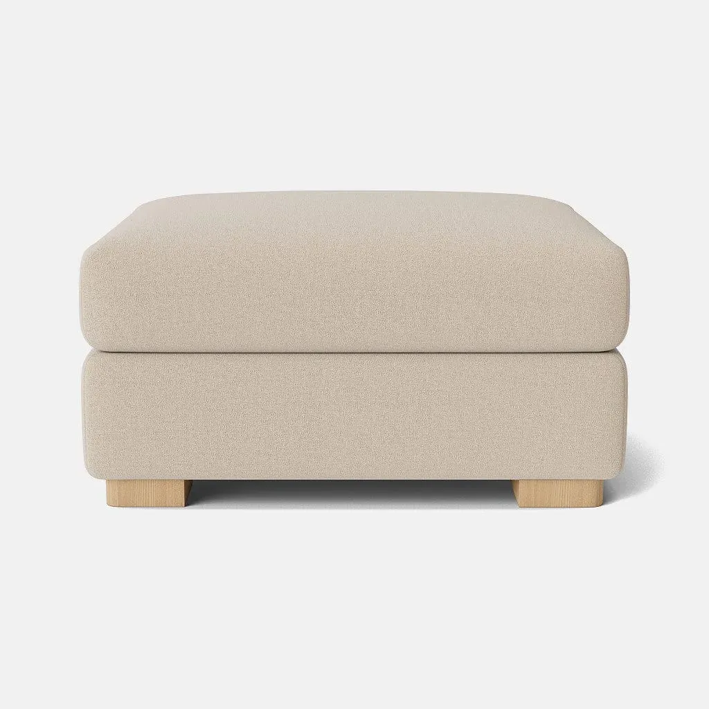 Henley Highback Footstool - Natural Cream, Chenille product
