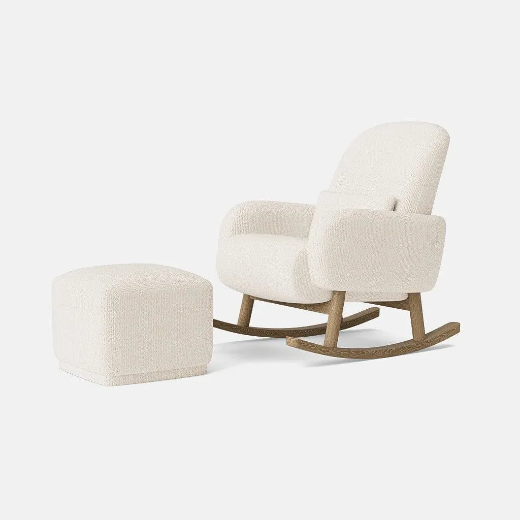 Kleo Chenille Rocker Chair & Footstool Set - Daisy Petal product