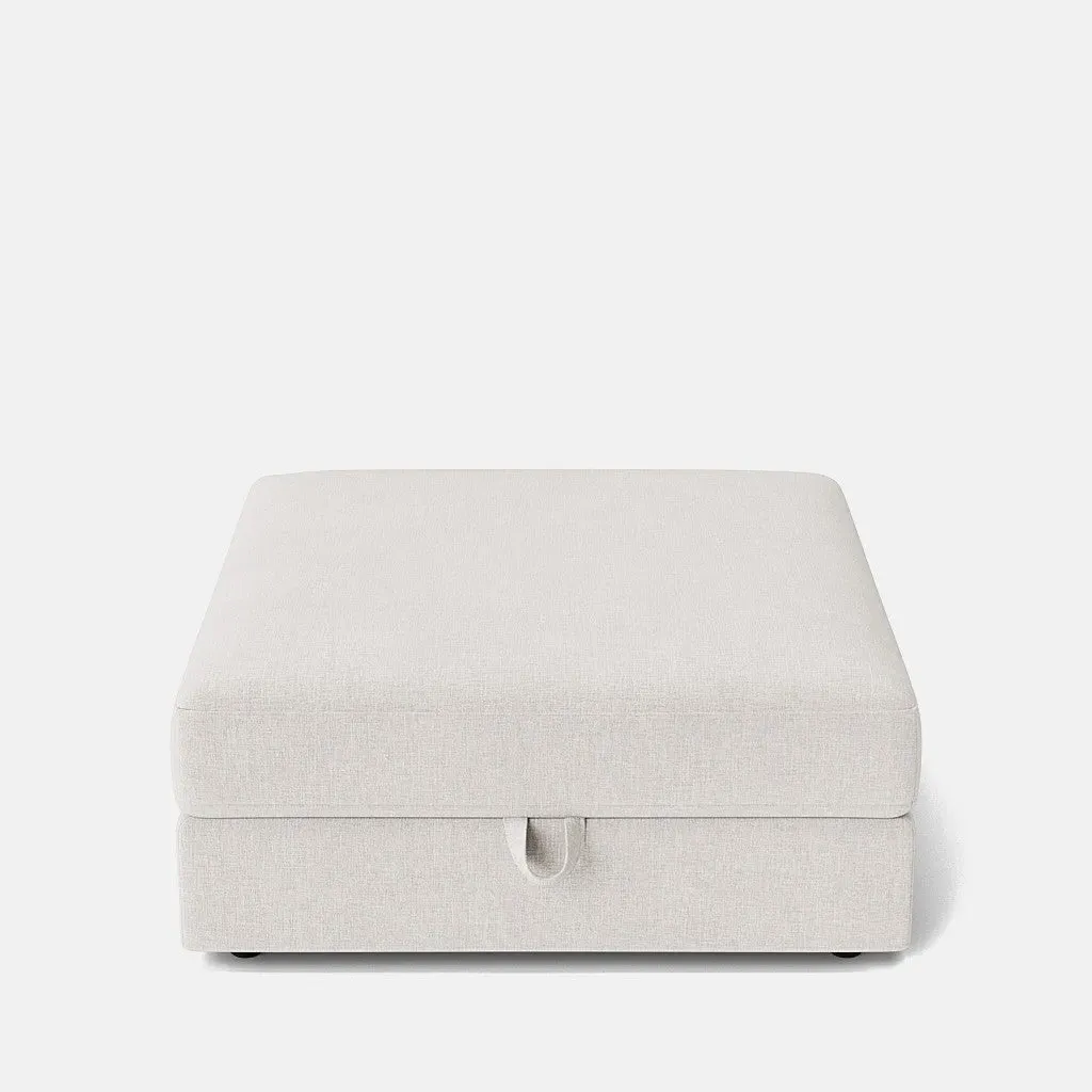 Lisbon Ottoman Footstool - Hushed Linen, Chenille product