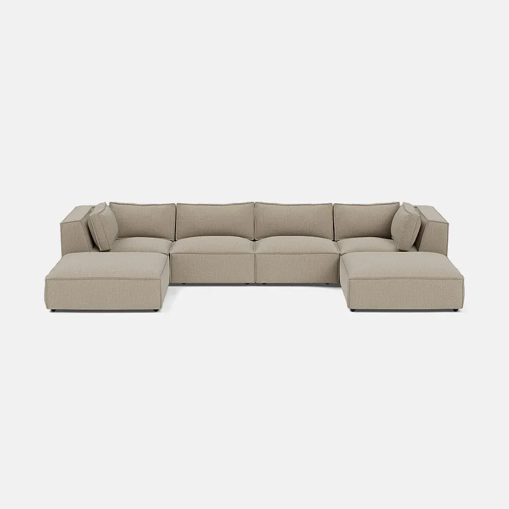 Marylebone XL U-Shape Sofa Footstool End - Soft Truffle, Chenille product