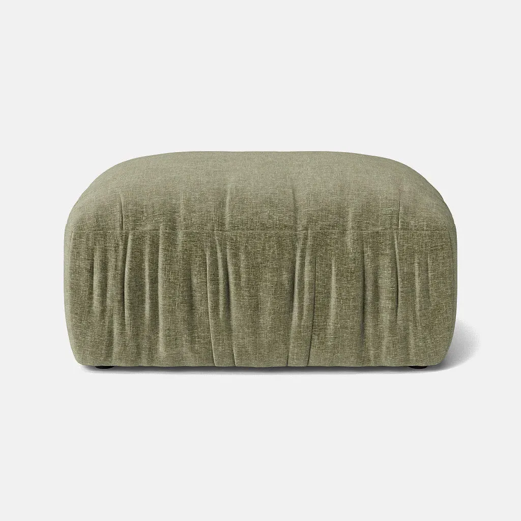 Matcha Footstool - Calm Green, Luxe Chenille product