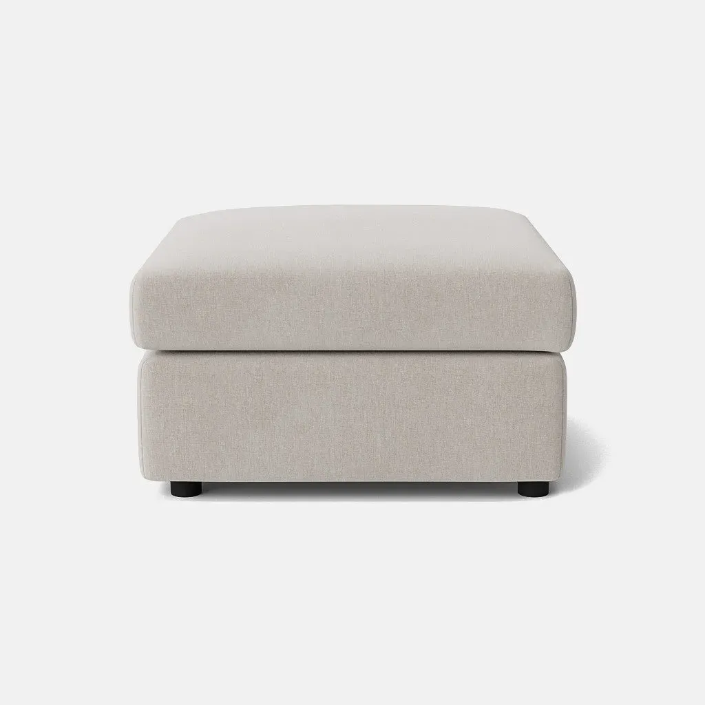 Seville Footstool - Pale Linen, Chenille product