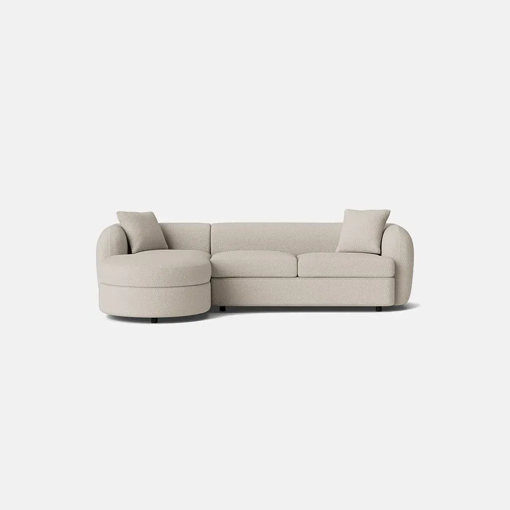 The Cloud Right Corner Sofa Bed with Chaise Storage - Off White, Boucle product