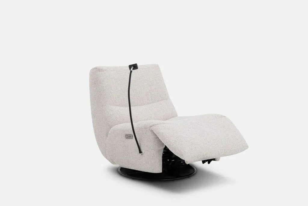 Thea Boucle Power Recliner Chair - Dusty Cream product