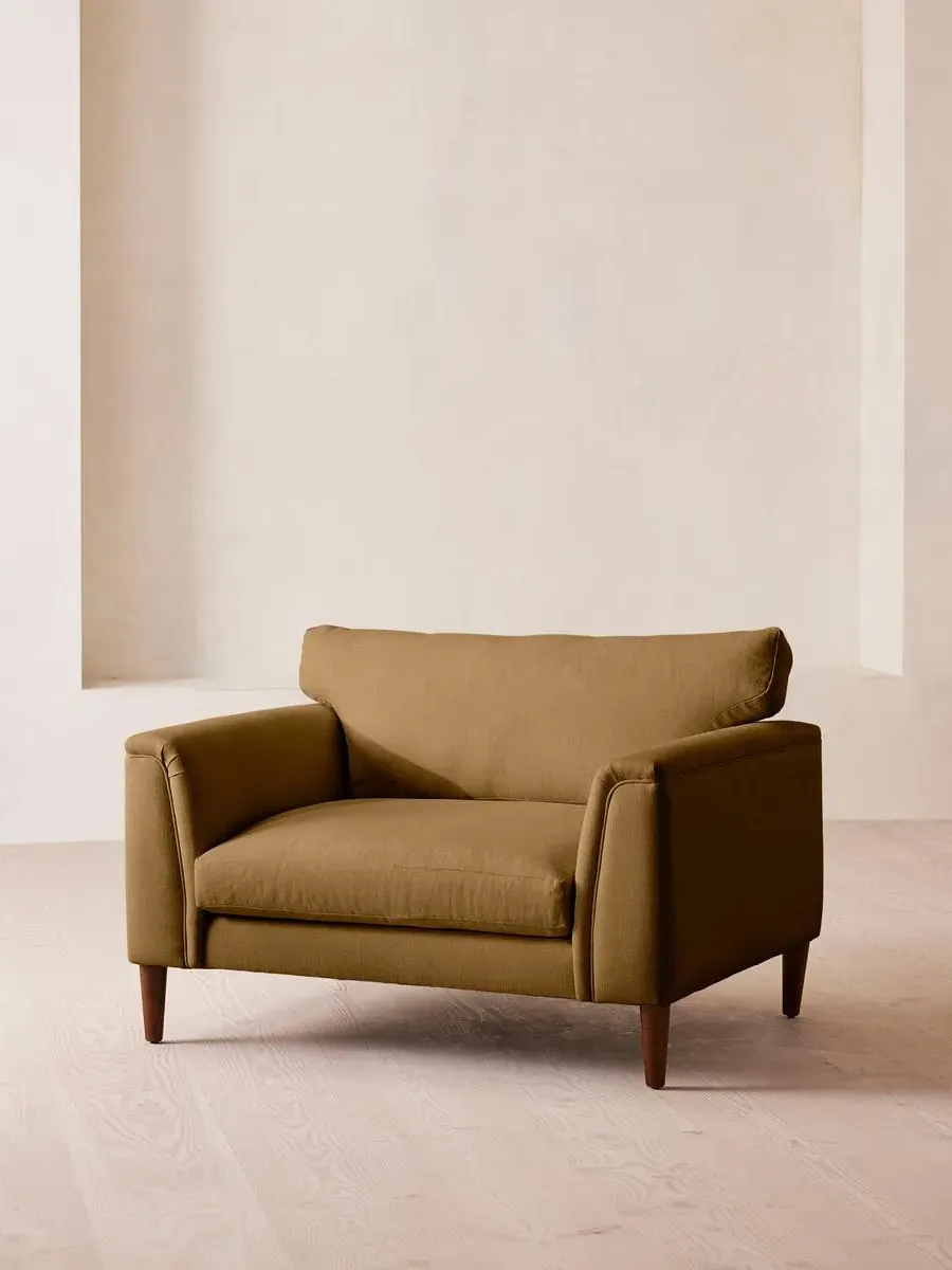 Reya 2-Seater Loveseat - Ochre, Linen by Soho Home
