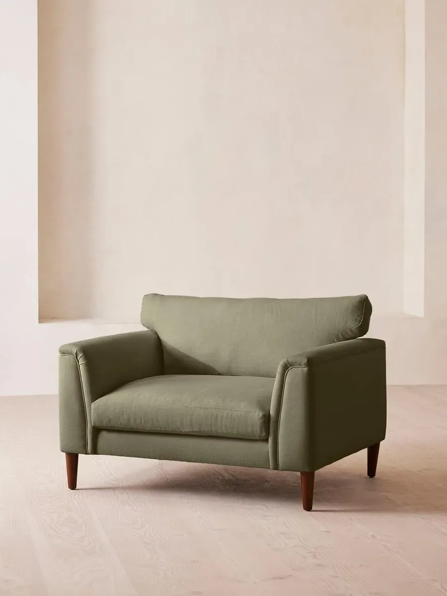 Reya 2-Seater Loveseat - Sage, Linen by Soho Home