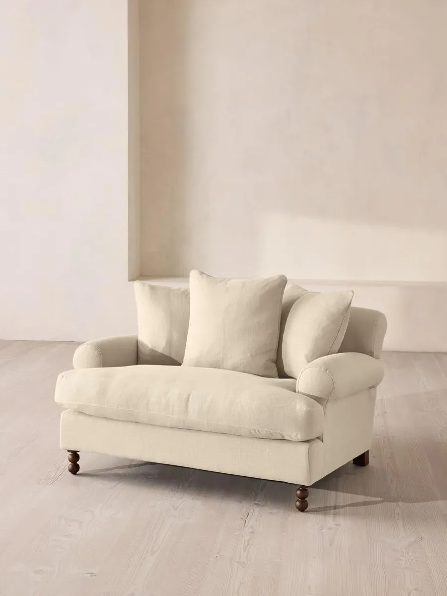 Audrey 2-Seater Loveseat - Bisque, Linen by Soho Home