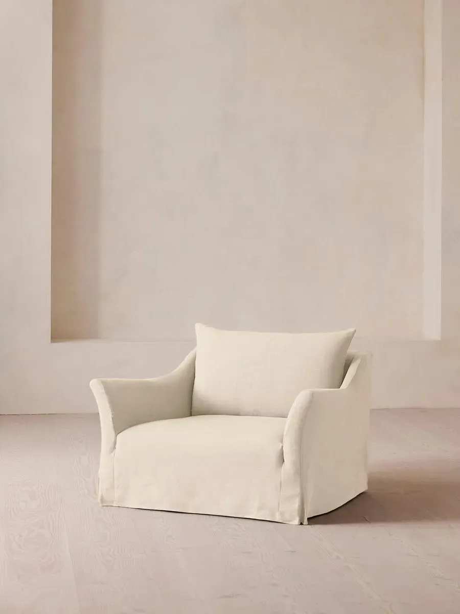 2-Seater Loveseat with Slip Cover - Bisque, Linen product