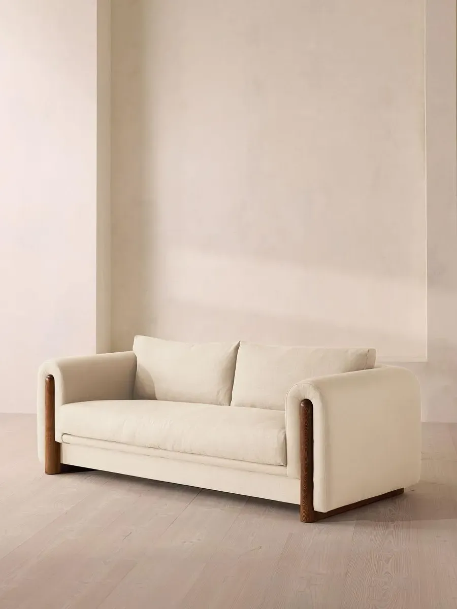 Farrell 3-Seater Sofa - Bisque, Linen by Soho Home