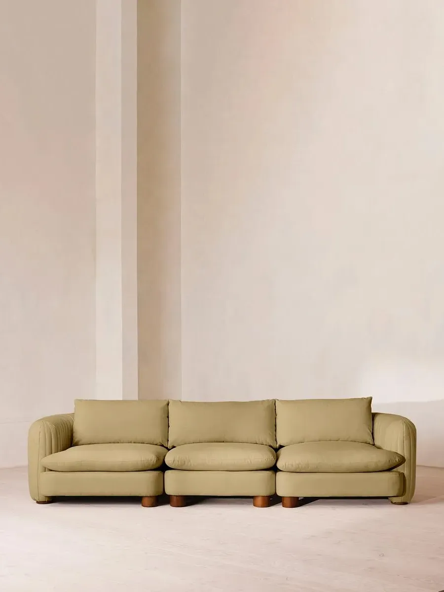 4-Seater Modular Sofa Deep Sit - Wheat, Linen by Soho Home