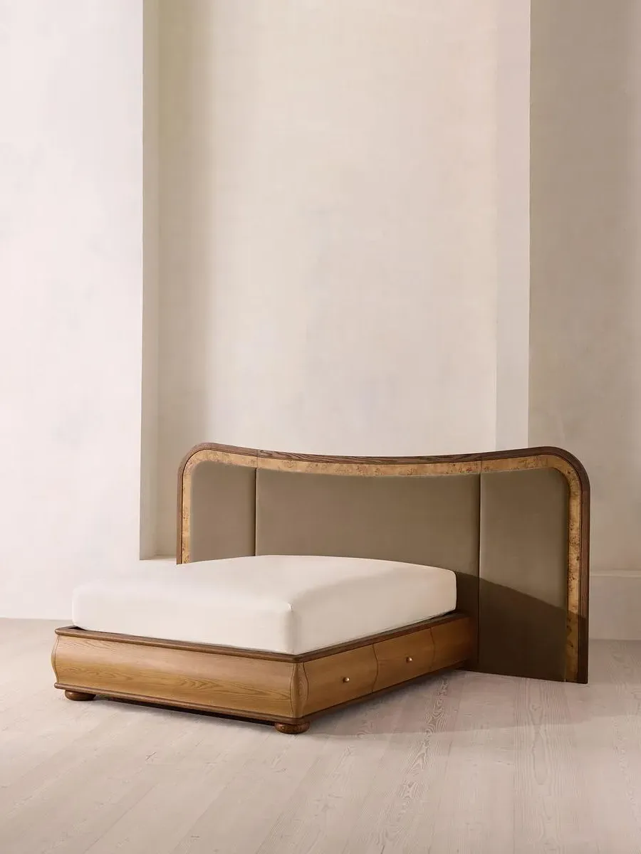 Alana King Size Bed with Storage - Truffle, Velvet product