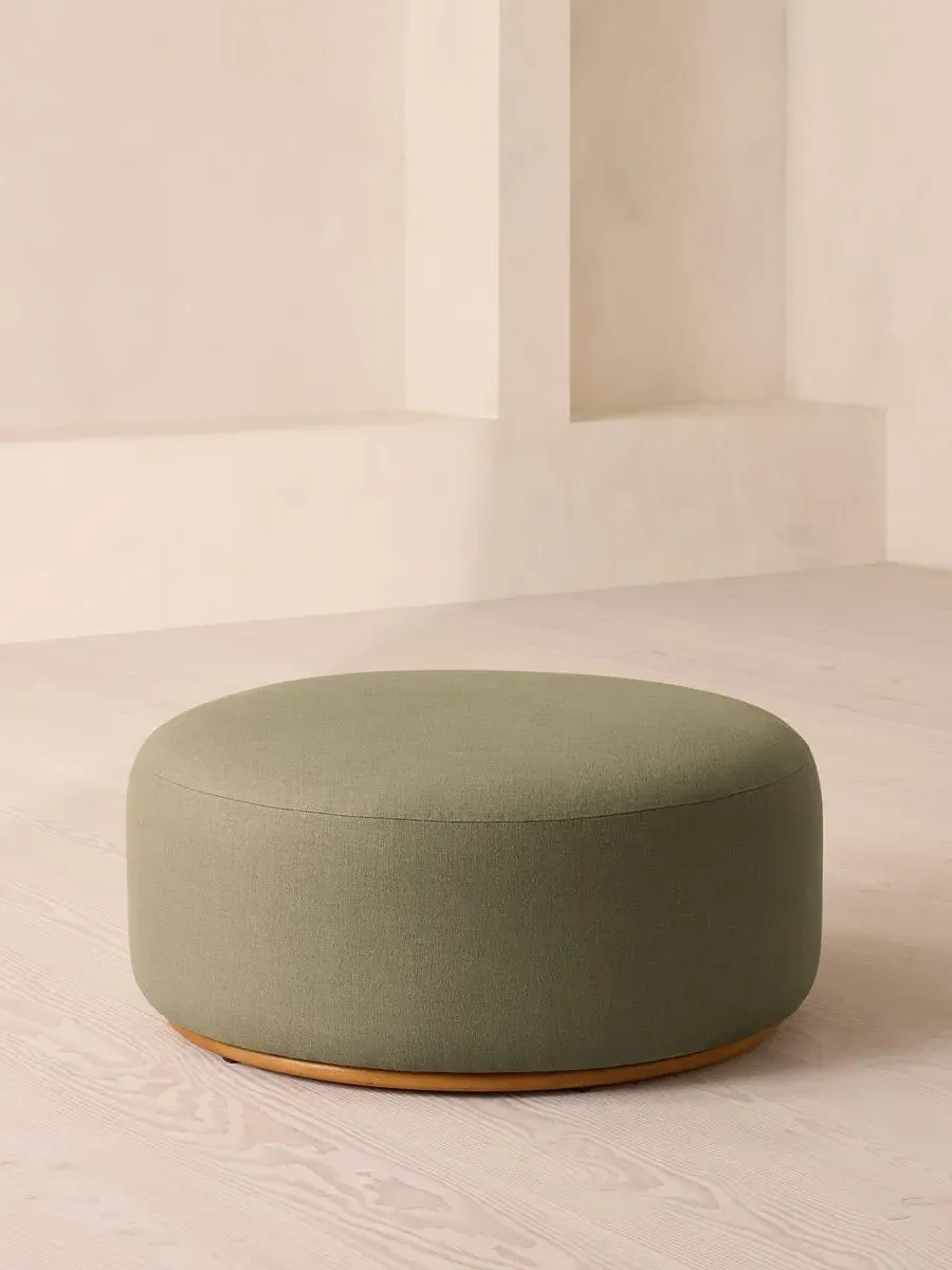 Aline Ottoman - Sage, Linen product