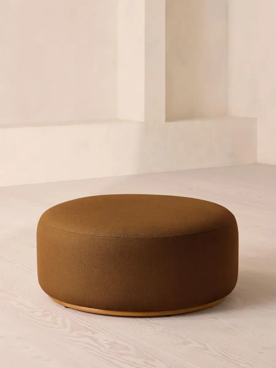 Aline Ottoman - Terracotta, Linen by Soho Home