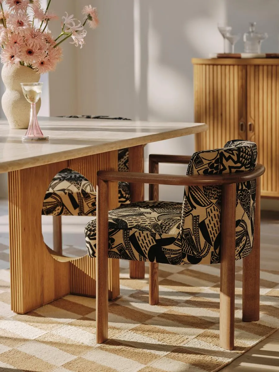 Aria Daxton Jacquard Dining Chair - Ash product
