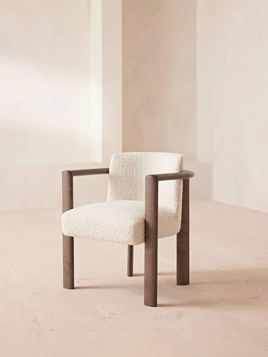 Aria Dining Chair - Cream, Boucle product