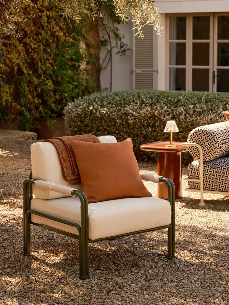 Elias Armchair with Lattice Back - Natural product