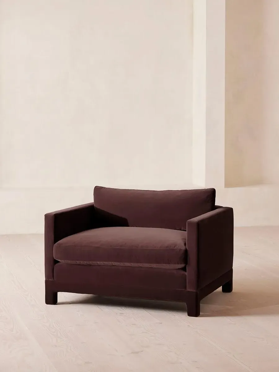 Ashford Loveseat Sofa - Aubergine, Velvet product