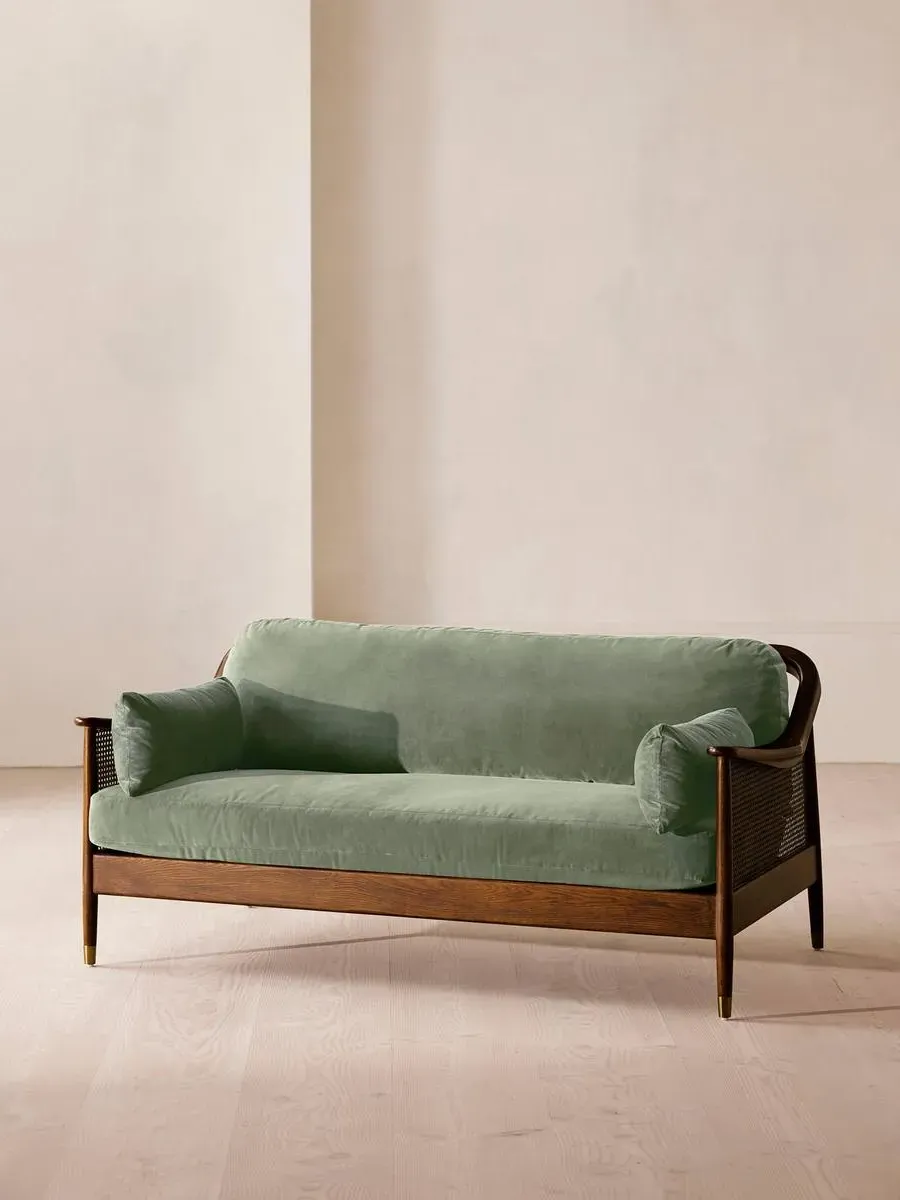 Atlanta 3-Seater Sofa - Seafoam, Velvet product