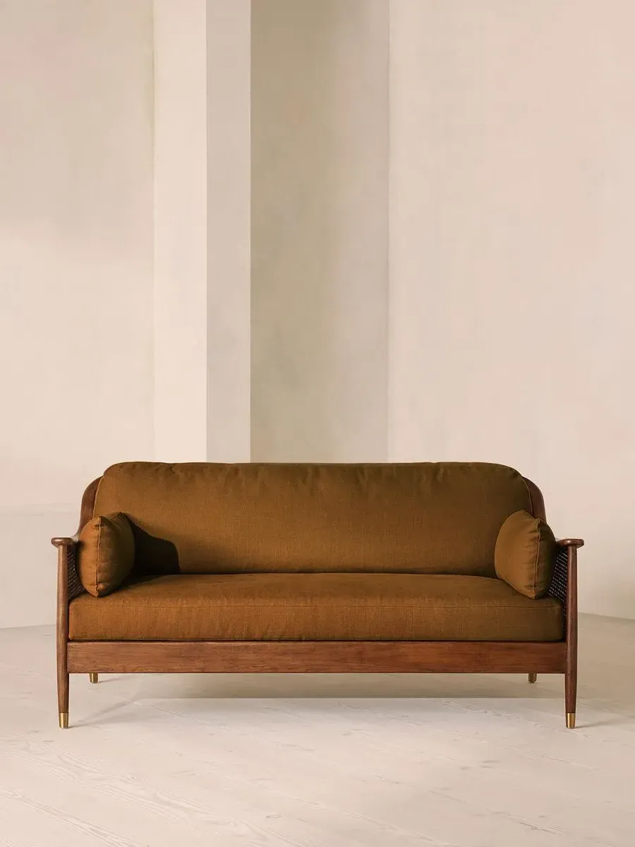 Atlanta 3-Seater Sofa - Terracotta, Linen by Soho Home
