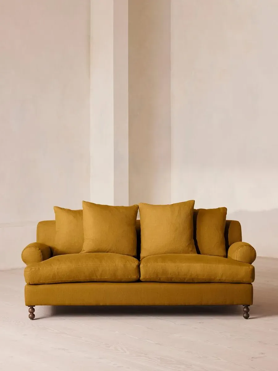 Audrey 2-Seater Sofa - Turmeric, Linen by Soho Home
