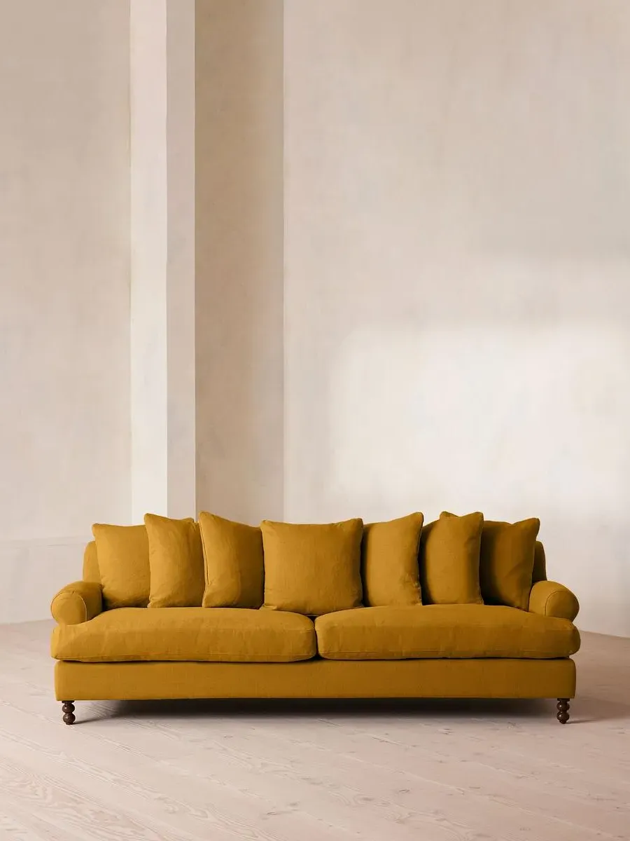 Audrey 4-Seater Sofa - Turmeric, Linen by Soho Home