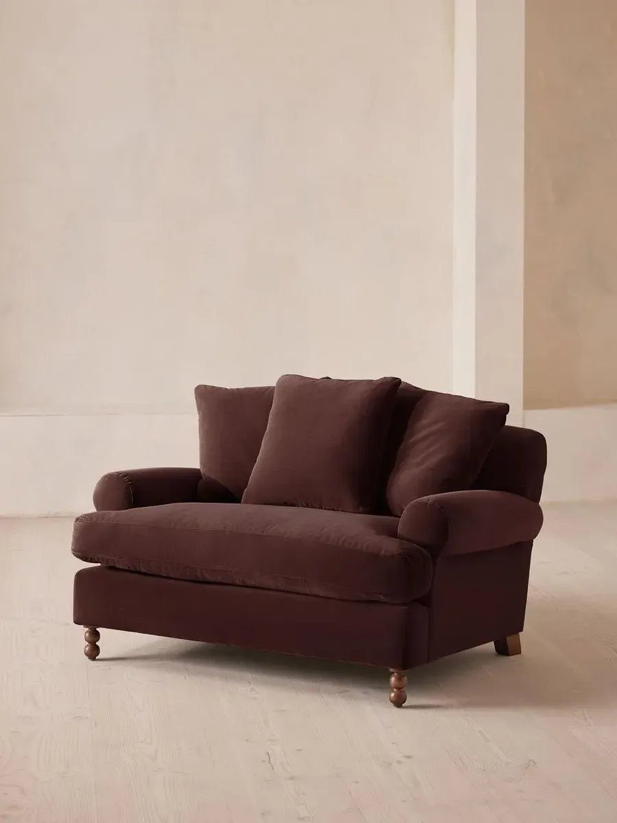 Audrey Loveseat - Aubergine, Velvet product