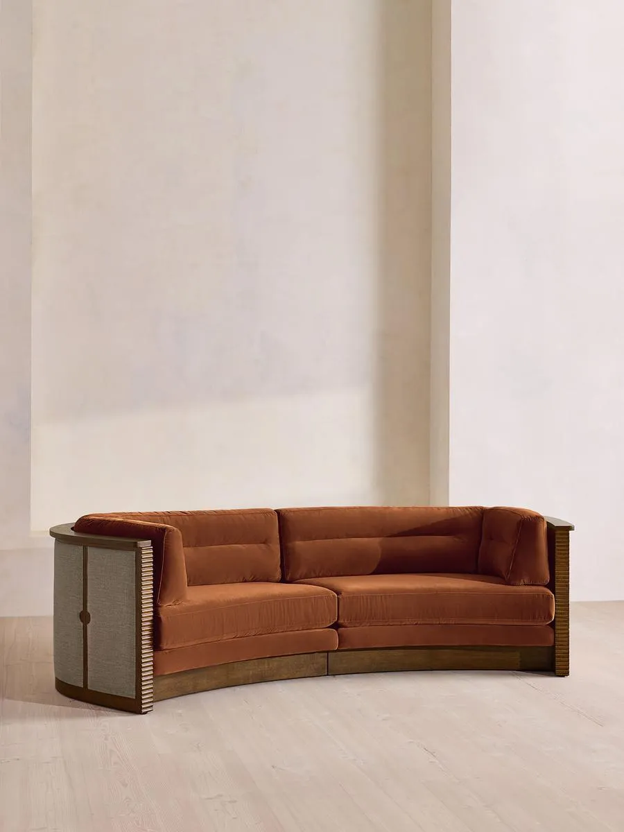 Belmont 3-Seater Sofa - Cinnamon, Velvet by Soho Home