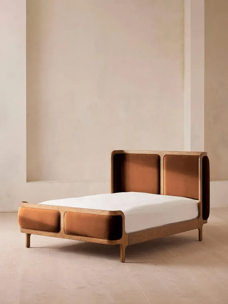 Belsa King Bed Frame - Cinnamon, Velvet product