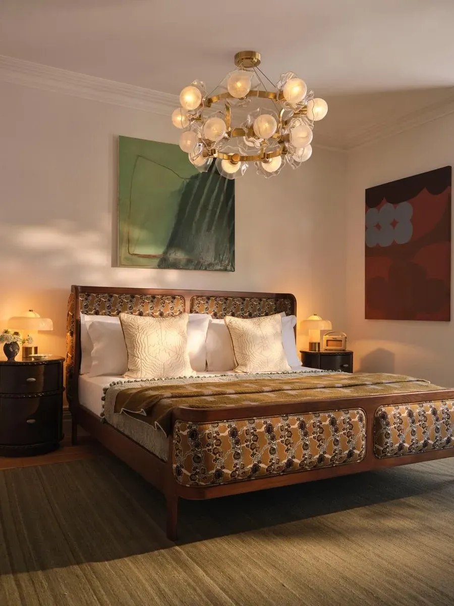 Belsa King Size Bed Frame - Echo Jacquard, Oak product