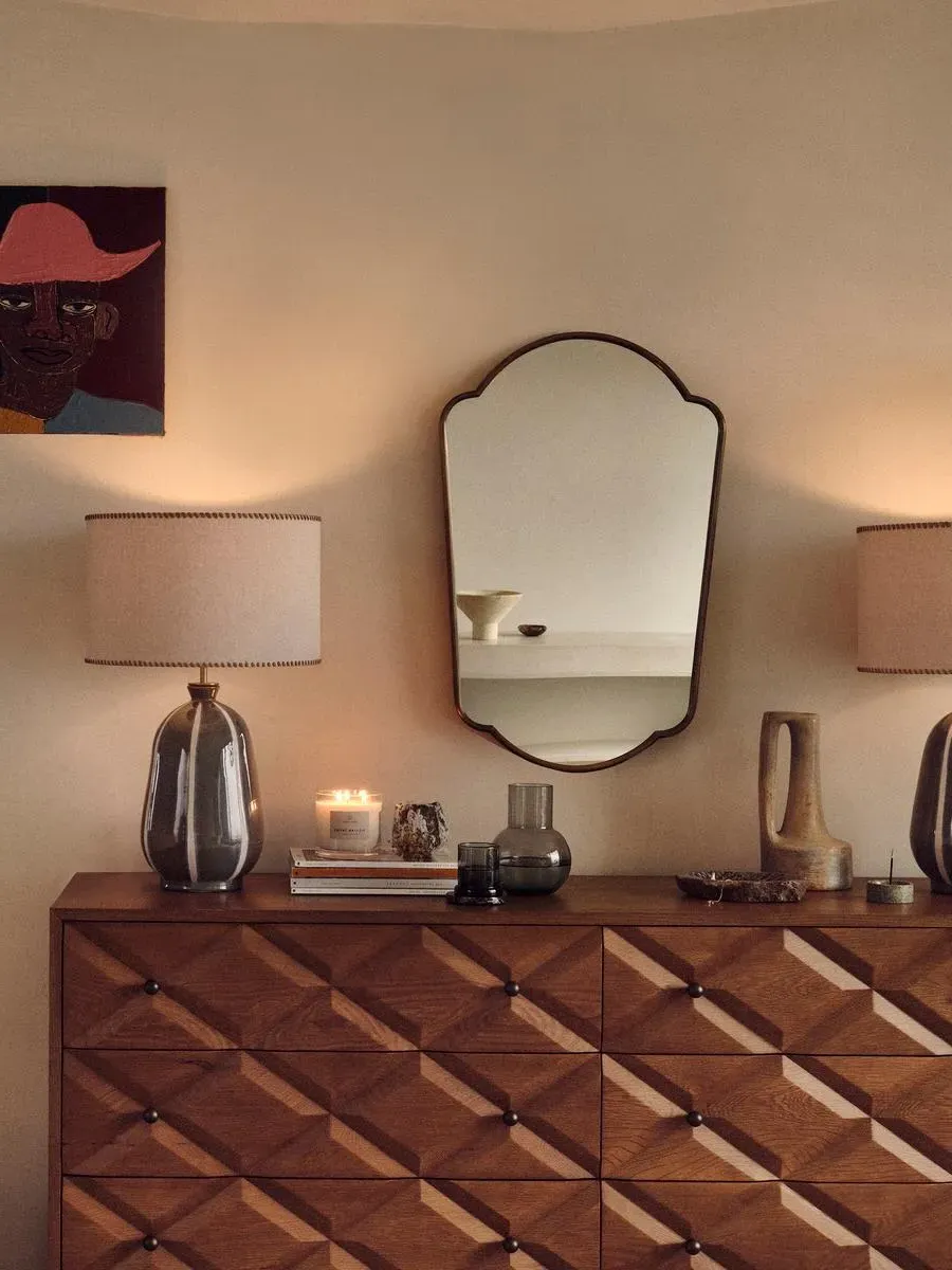Betty Wall Mirror - Antique Brass product