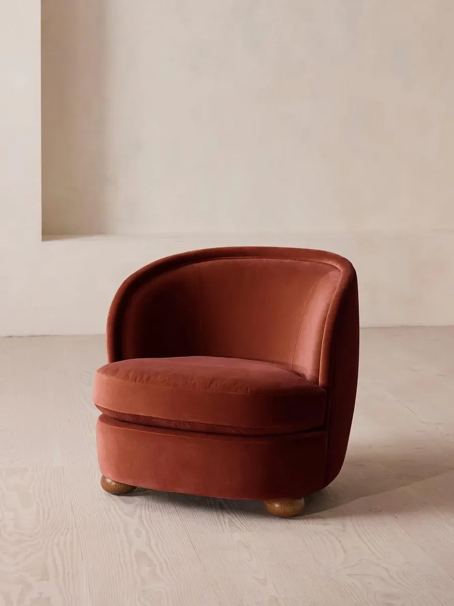 Blair Tub Armchair - Rust, Velvet product
