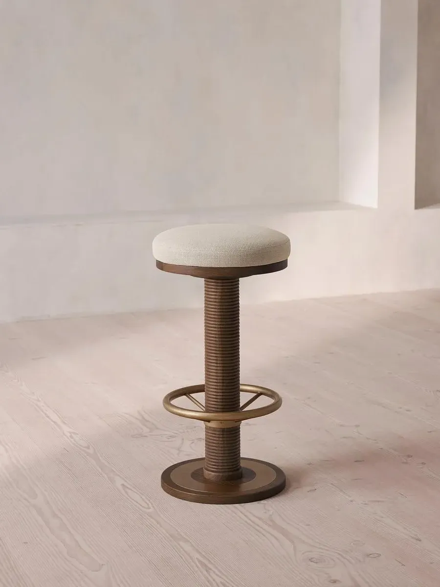 Bryden Tall Bar Stool - Natural, Dark Oak & Linen product