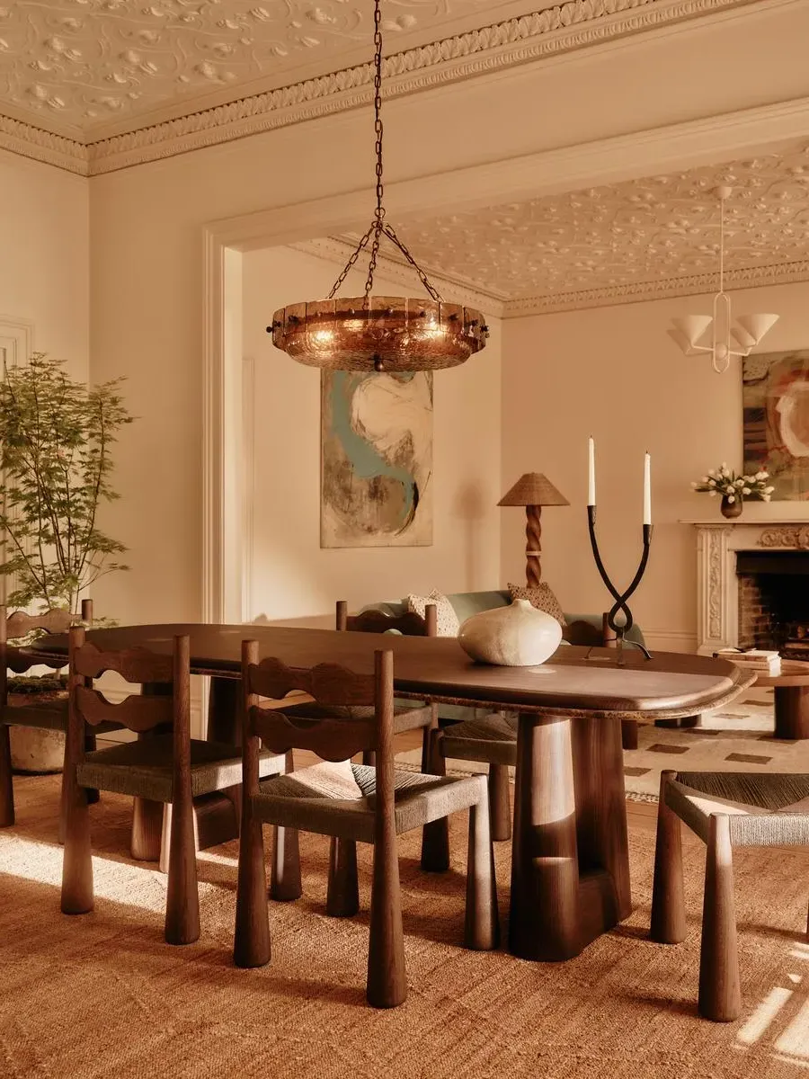 Cadenza Dining Table - Dark Emperador, Oak Veneer by Soho Home