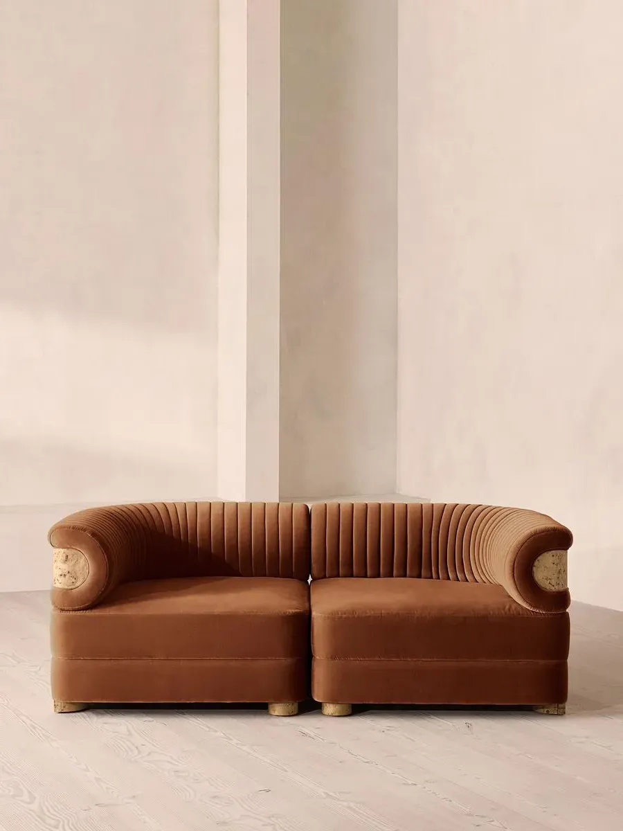 Caleb 3-Seater Modular Sofa - Cinnamon, Cotton Velvet product