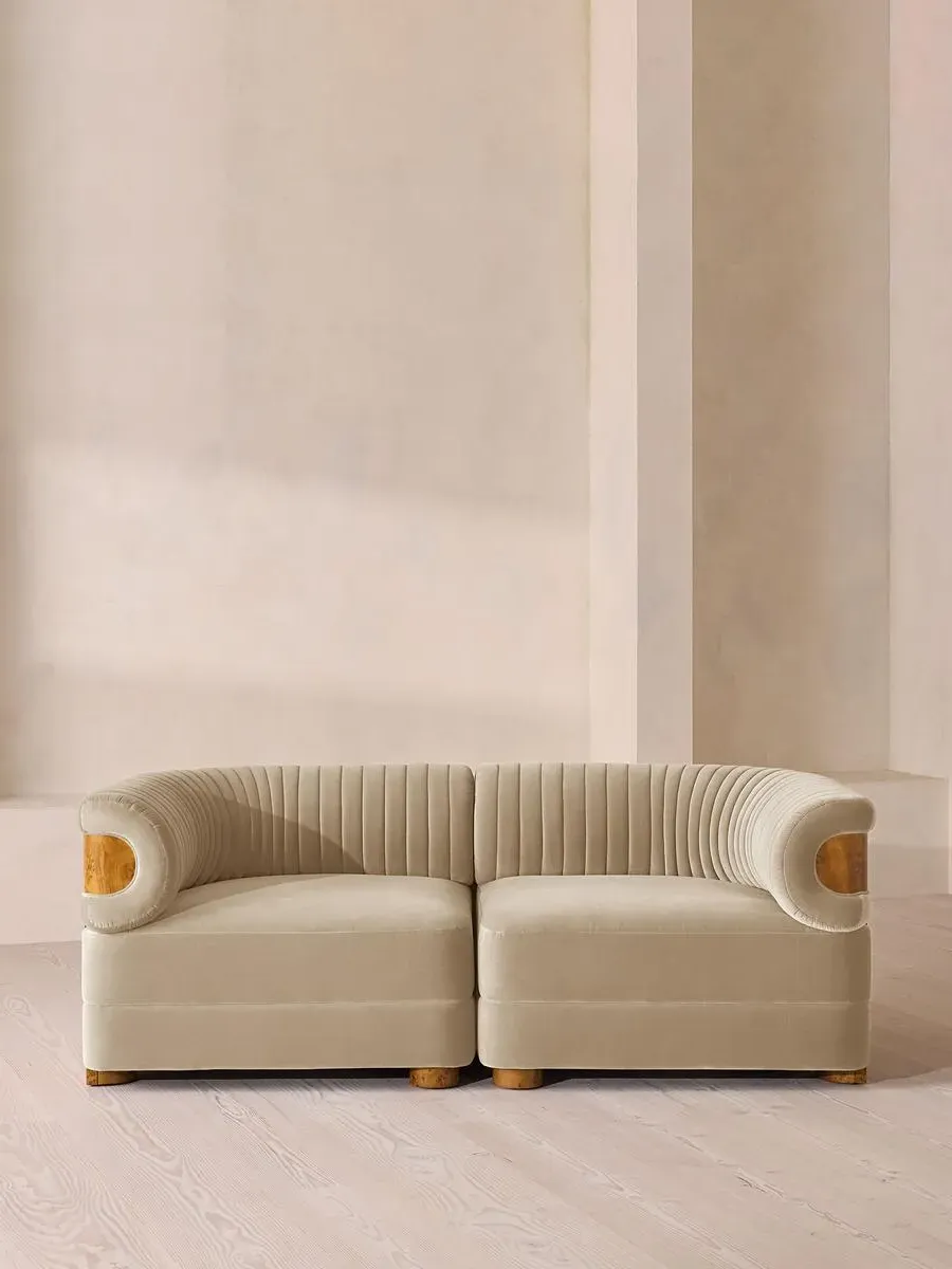 Caleb 3-Seater Modular Sofa - Oyster, Cotton Velvet product