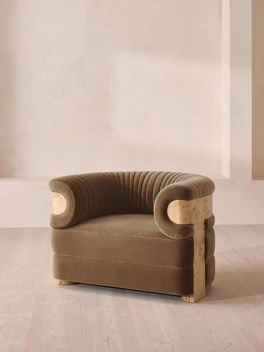 Caleb Armchair - Truffle, Cotton Velvet product