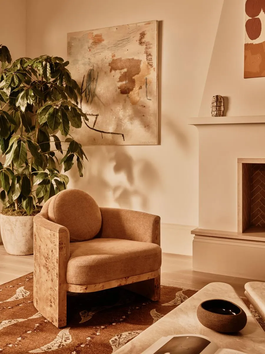 Carmen Armchair - Sand, Linen Chenille product