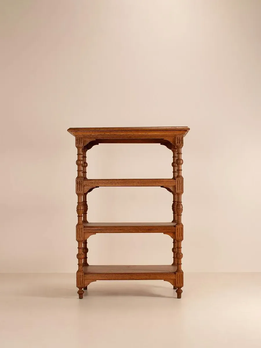 Carved Tiered Shelving Unit - Wood product