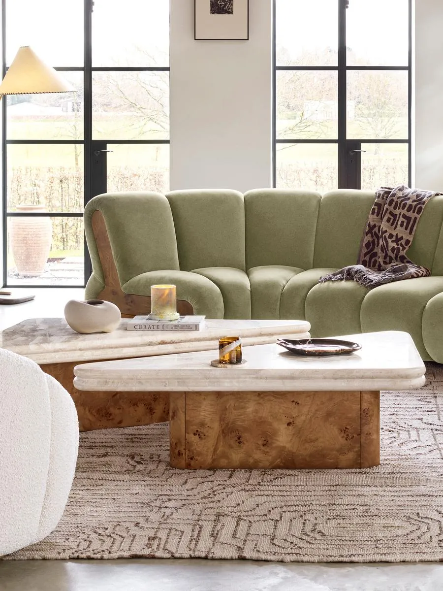 Coffee Table Set - Royal Diana Marble, Oak product