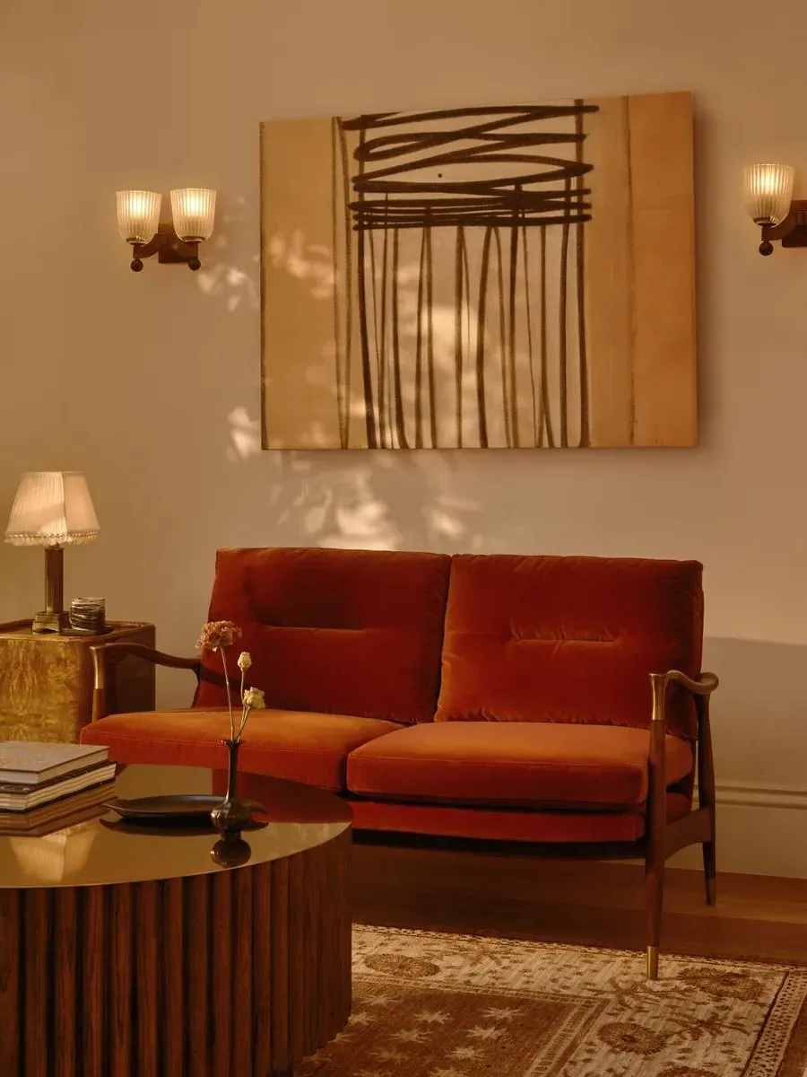 Colette Double Wall Light - Brass, Glass product