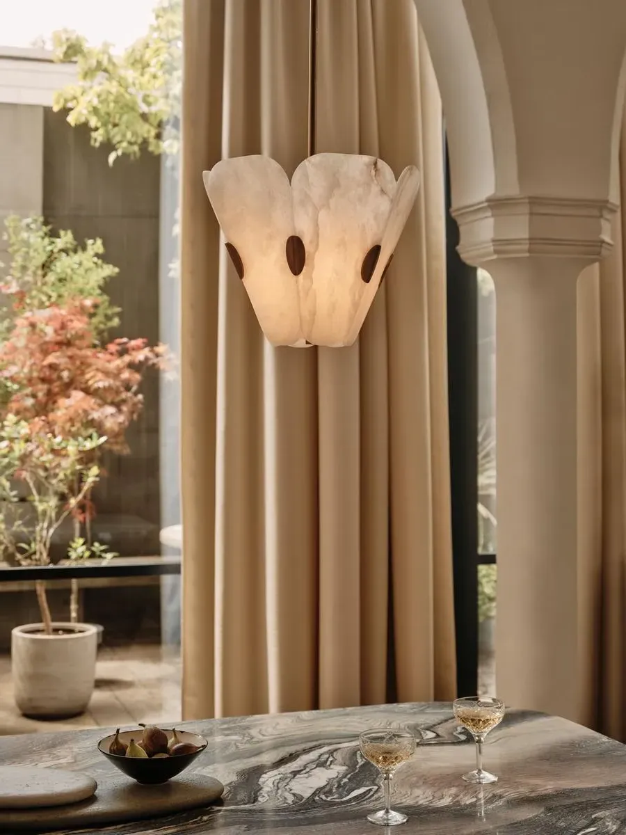 Conrad Alabaster Pendant Light - Brass by Soho Home